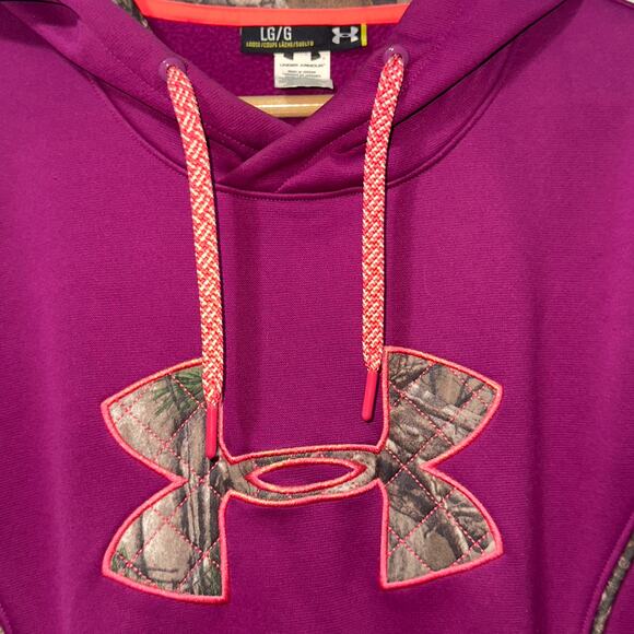Under Armour Pullover pink/Purple Hoodie women's Size Large - Picture 3 of 7